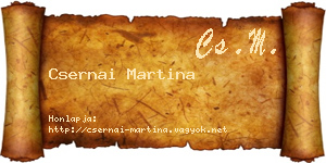 Csernai Martina névjegykártya